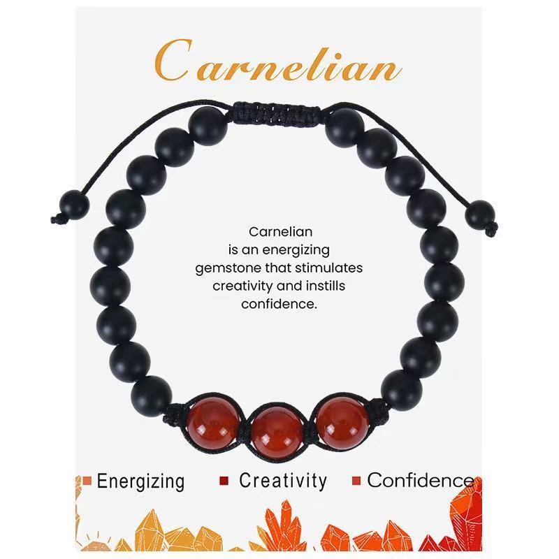 Three-Bead Gemstone Bracelet