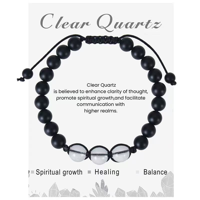 Three-Bead Gemstone Bracelet