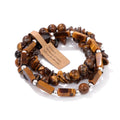 3pc Full String Gemstone Bead Bracelet Set