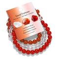 3pc Full String Gemstone Bead Bracelet Set