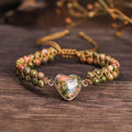 Gemstone Braided Bracelet-Heart